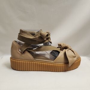 Puma × Fenty By Rihanna Bow Creeper Leather Platform Sandals (W Size 9)